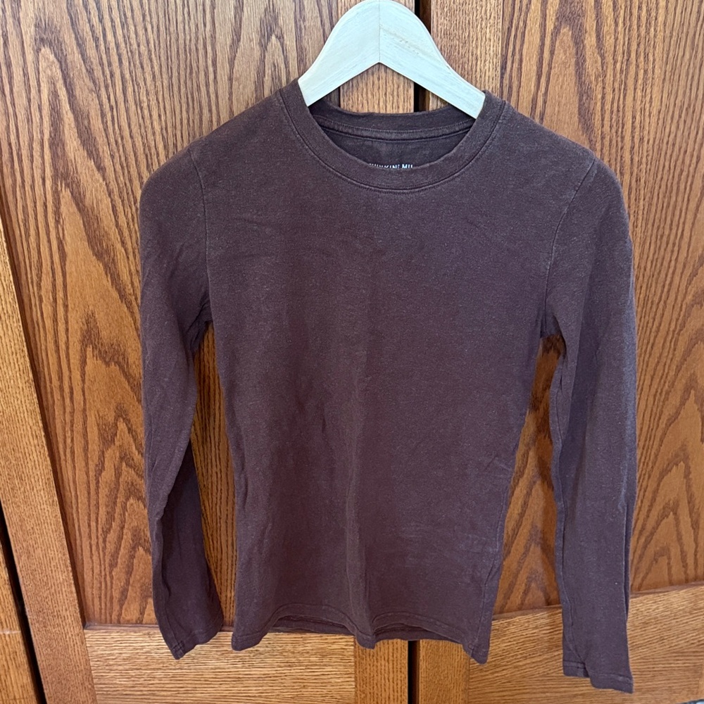 Brown Long Sleeve Hemp Shirt